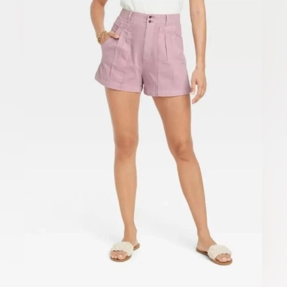 🆕 Universal Thread High Waist Pink Shorts Lightweight NWT (Size 16)
